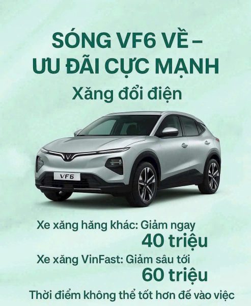, VinFast Thu Cũ Đổi Mới 2025: Đổi Xe Xăng Lên VF 6 Nhận Ưu Đãi 60 Triệu + Miễn Phí Sạc 2 Năm, Vinfast Mỹ Đình | Đại lý xe ô tô Vinfast chính hãng uy tín tại Hà Nội