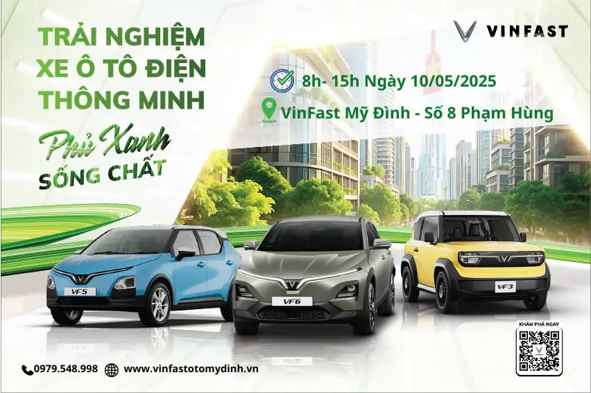 Sự Kiện Trải nghiệm xe điện thông minh tại VinFast Mỹ Đình ngày 10/5/2025, Sự kiện Trải nghiệm xe điện thông minh tại VinFast Mỹ Đình ngày 10/5/2025 &#8211; Tương lai xanh, ngay hôm nay!, Vinfast Mỹ Đình | Đại lý xe ô tô Vinfast chính hãng uy tín tại Hà Nội