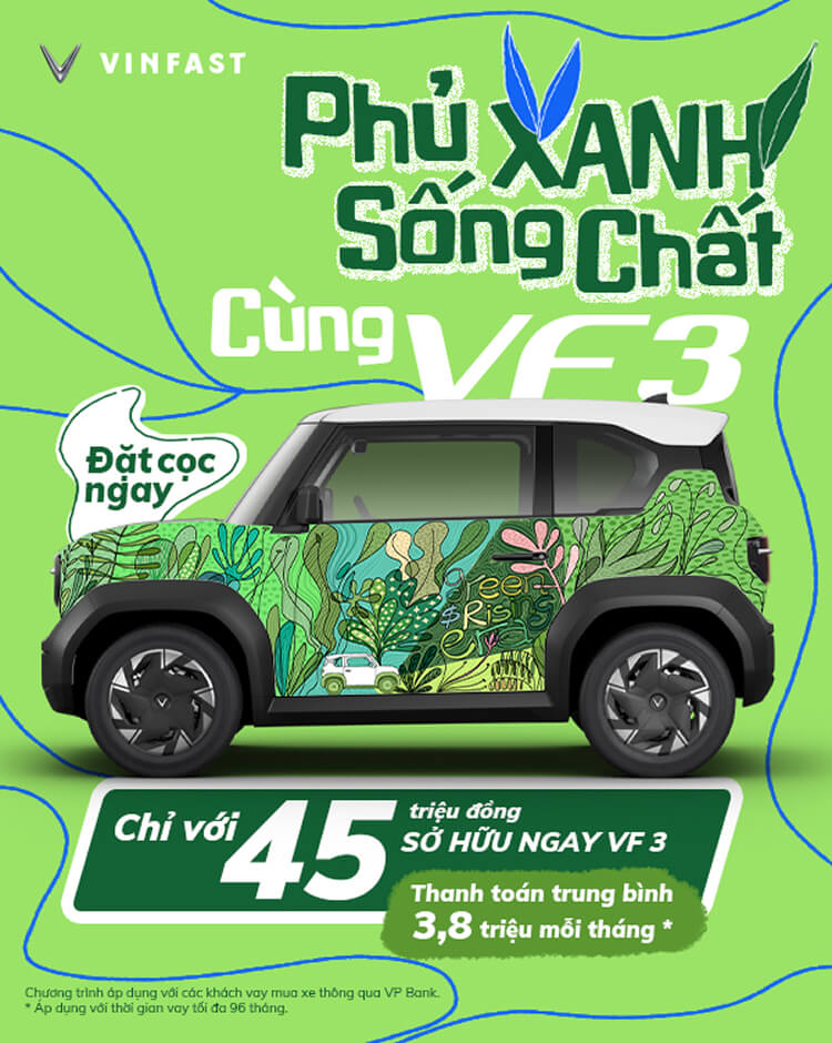 VinFast VF 3, VinFast VF 3 Chiến binh Thành phố – Khẳng định vị thế trong phân khúc xe điện đô thị, Vinfast Mỹ Đình | Đại lý xe ô tô Vinfast chính hãng uy tín tại Hà Nội